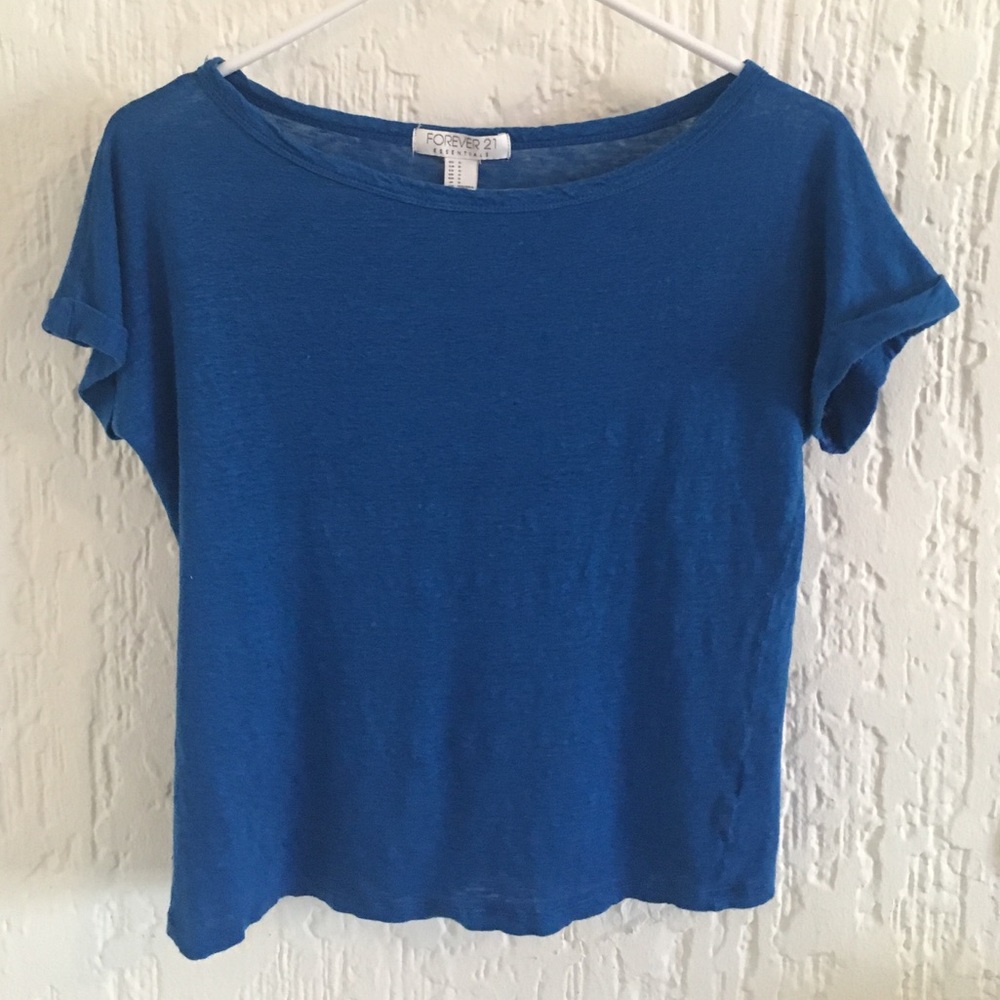 Forever 21 Blue Short Sleeve Shirt Size Small
